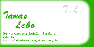 tamas lebo business card